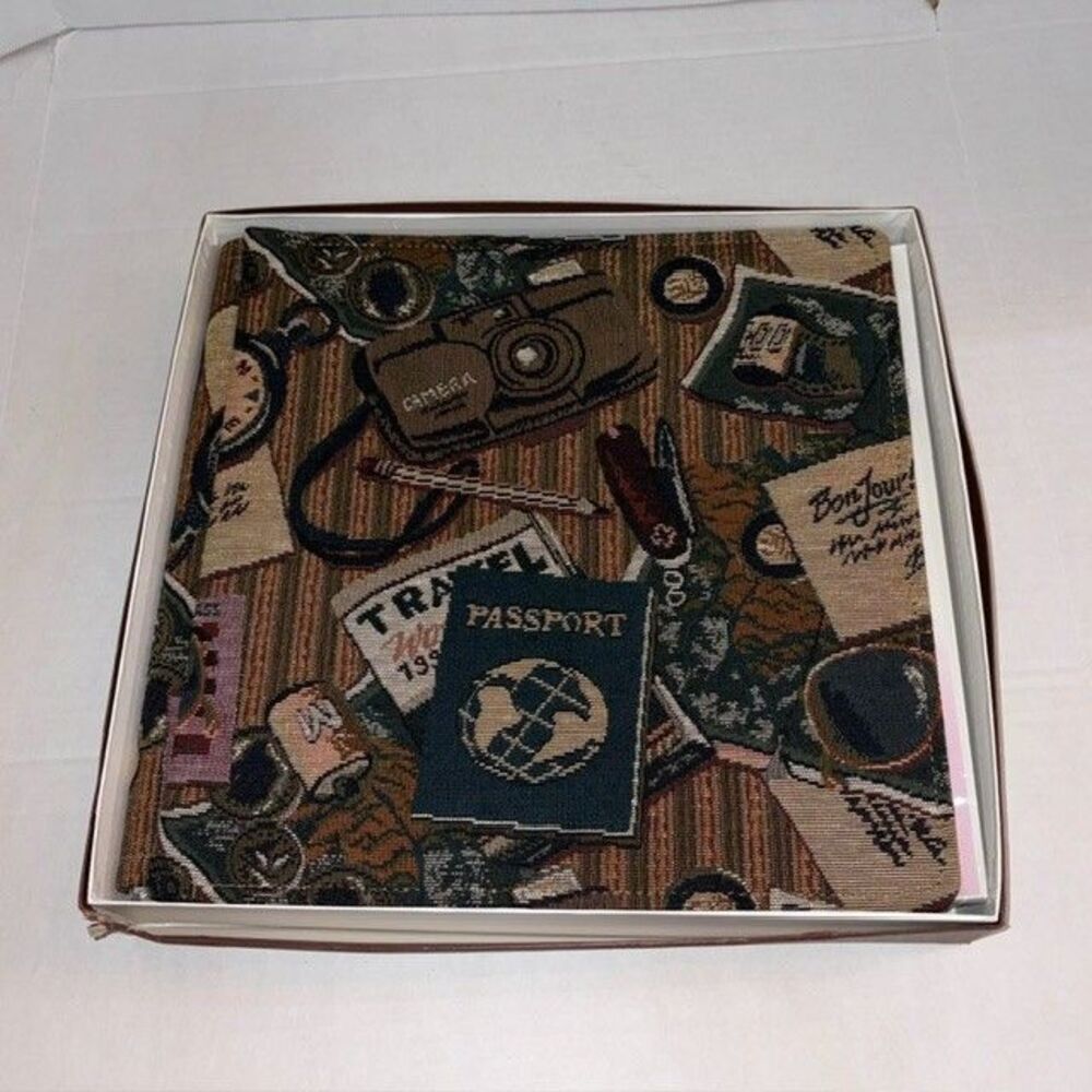 Creative Memories Tapestry Passport Travel 12"x12" Scrapbook Album Vintage New